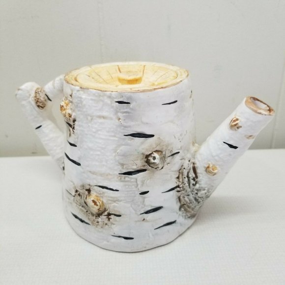 Department 56 Other - Department 56 Birch Bark Tea Pot Hand Painted